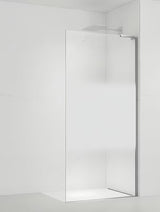 Walk-in parawan prysznicowy SAT Walk-in 120 cm w chromie, ze szkłem transparentnym, pasem intymnym i powłoką EasyClean.