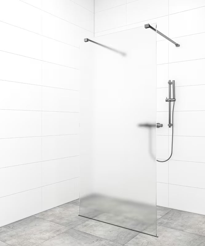 Ścianka prysznicowa SAT Walk-in 120 cm w czarnym wykończeniu z przezroczystym szkłem bezpiecznym