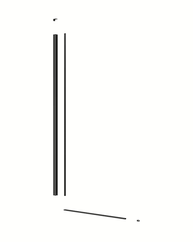 SAT Walk-in ścianka prysznicowa Walk‑in- 130 cm w kolorze czarnym z przezroczystym szkłem bezpiecznym