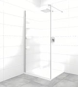 Walk-in ścianka prysznicowa SAT Walk-in z przezroczystym szkłem 8 mm i chromowanym profilem