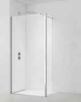 SAT Walk-in ścianka prysznicowa Walk‑in- 140 cm w błyszczącym chromie, ze szkłem transparentnym bez dekoru