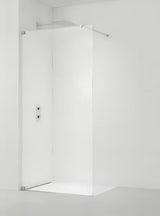 Ścianka prysznicowa SAT Walk-in 60x200 cm w błyszczącym chromie z przezroczystym szkłem i powłoką EasyClean.