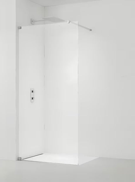 Ścianka prysznicowa SAT Walk-in 60x200 cm w błyszczącym chromie z przezroczystym szkłem i powłoką EasyClean.