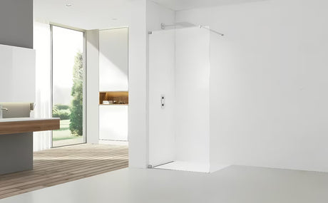 Ścianka prysznicowa SAT Walk-in 60x200 cm w błyszczącym chromie z przezroczystym szkłem i powłoką EasyClean.