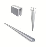 Ścianka prysznicowa SAT Walk-in 60x200 cm w błyszczącym chromie z przezroczystym szkłem i powłoką EasyClean.