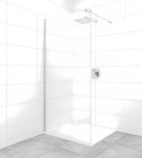 Ścianka prysznicowa SAT Walk-In 70 cm z przezroczystym szkłem i profilami w połyskującym chromie