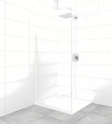 Stała ścianka prysznicowa Walk‑in- SAT Walk-in 70x200 cm z przezroczystym szkłem i białymi profilami