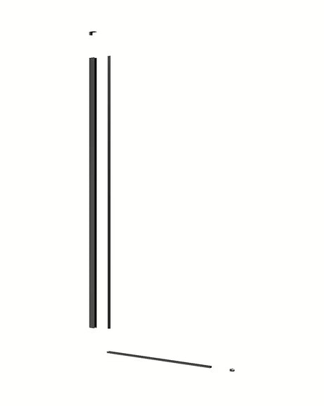 Walk-in ścianka prysznicowa SAT Walk-in 70 cm z przezroczystym szkłem i profilami w matowej czerni