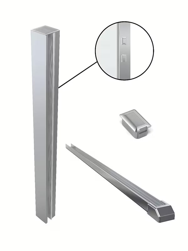 Walk-in ścianka prysznicowa SAT Walk-in 70x200 cm z przezroczystym szkłem i profilem w połyskującym chromie