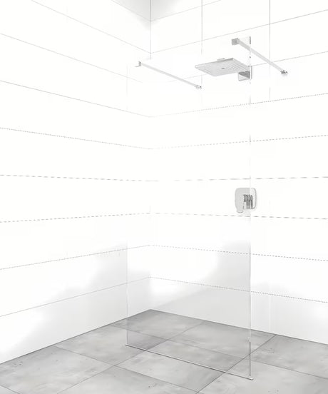 Ścianka prysznicowa SAT Walk-in 70x200 cm z przezroczystym szkłem, powłoką Easy Clean i błyszczącym profilem chromowanym.