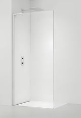 Biały walk-in parawan nawannowy SAT Walk-in 70 cm z przezroczystym szkłem bezpiecznym i powłoką EasyClean.