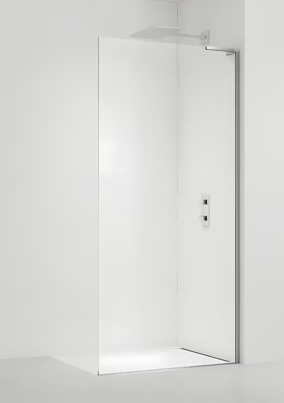Walk-in parawan nawannowy SAT Walk-in 70 cm w chromie, z przezroczystym szkłem i konstrukcją bezramową.