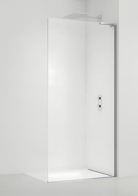 Walk-in parawan nawannowy SAT Walk-in 70 cm w chromie, z przezroczystym szkłem i konstrukcją bezramową.