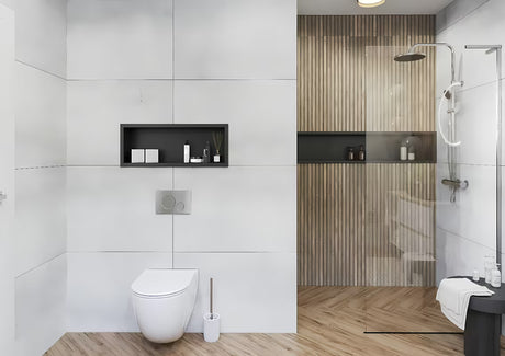 Walk-in ścianka prysznicowa SAT Walk-in 70 cm w kolorze chrom z przezroczystym szkłem i bezramową konstrukcją.