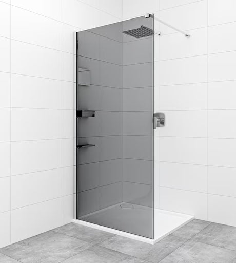 Ścianka prysznicowa Walk‑in- SAT Walk-in 80 cm z przydymionym szkłem i chromowanym profilem