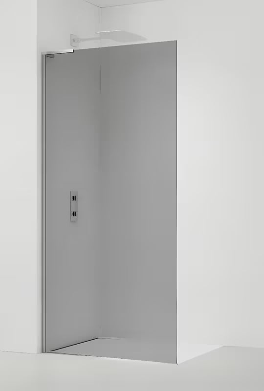 Ścianka prysznicowa SAT Walk-in 80 cm w kolorze chrom z przydymionym szkłem i powłoką EasyClean