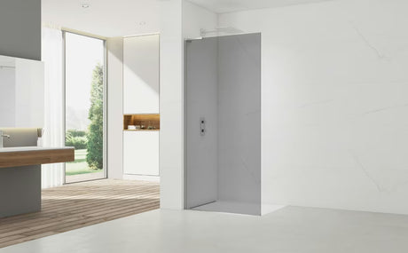 Ścianka prysznicowa SAT Walk-in 80 cm w kolorze chrom z przydymionym szkłem i powłoką EasyClean