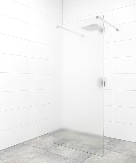 SAT Walk-in ścianka prysznicowa Walk‑in- 80 cm w błyszczącym chromie ze szkła bezpiecznego