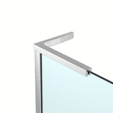 Walk-in parawan prysznicowy SAT Walk-in 80 cm w kolorze chrom z przezroczystym szkłem bezpiecznym i powłoką EasyClean.