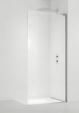 SAT Walk-in ścianka prysznicowa Walk‑in- 80 cm w kolorze chrom z przezroczystym szkłem bezpiecznym i powłoką EasyClean.