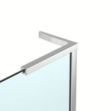 SAT Walk-in ścianka prysznicowa Walk‑in- 80 cm w kolorze chrom z przezroczystym szkłem bezpiecznym i powłoką EasyClean.