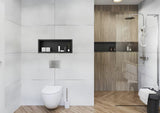 SAT Walk-in ścianka prysznicowa Walk‑in- 80 cm w kolorze chrom z przezroczystym szkłem bezpiecznym i powłoką EasyClean.