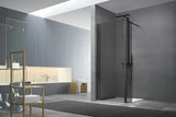 SAT Walk-in ścianka prysznicowa Walk‑in- 90 cm z czarnym profilem i przyciemnianym nieprzezroczystym szkłem