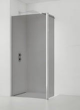 SAT Walk-in ścianka prysznicowa Walk‑in- 90 cm z nieprzezroczystym szkłem z efektem dymionym i w błyszczącym chromie