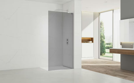 Ścianka prysznicowa SAT Walk-in 90 cm z nieprzezroczystym szkłem i powłoką Easy Clean w wykończeniu chrom.