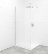 SAT Walk-in ścianka prysznicowa Walk‑in- 90 cm w wykończeniu chrom z przezroczystym szkłem bezpiecznym