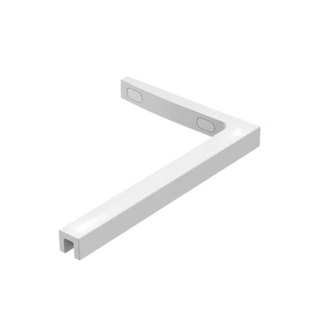 Białe ramię stabilizujące SAT Walk-In pro stabilne mocowanie walk-in parawanu prysznicowego w wersji prawej.