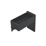 Czarna zamykana pojemnik półka SAT Walk-In pro kabina prysznicowa z możliwością montażu lewo- lub prawostronnego.