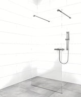 Ramię stabilizujące SAT Walk-In z powłoką PVD w kolorze gun-metal pro walk-in do ścianki prysznicowej.