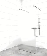 Ramię stabilizujące SAT Walk-In z powłoką PVD w kolorze gun-metal pro walk-in do ścianki prysznicowej.