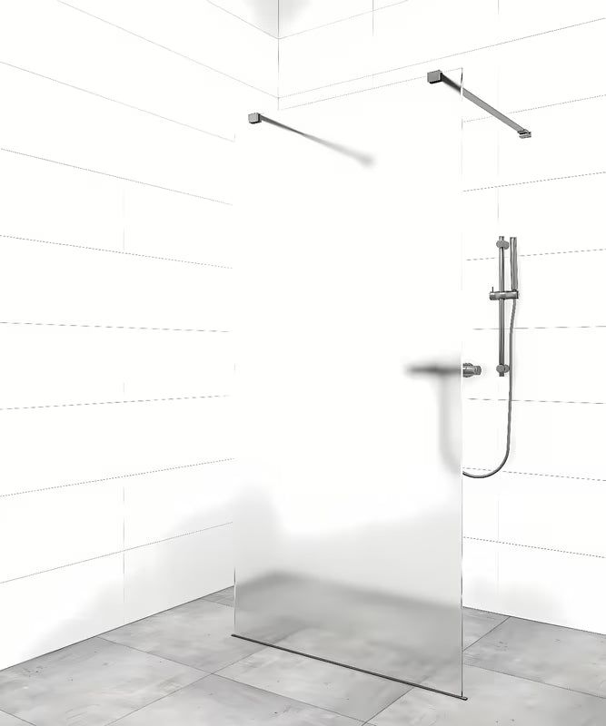 Ramię stabilizujące SAT Walk-In z powłoką PVD w kolorze gun-metal pro walk-in do ścianki prysznicowej.