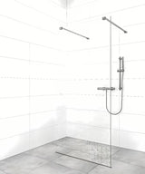 Ramię stabilizujące SAT Walk-In z powłoką PVD w kolorze gun-metal pro walk-in do ścianki prysznicowej.