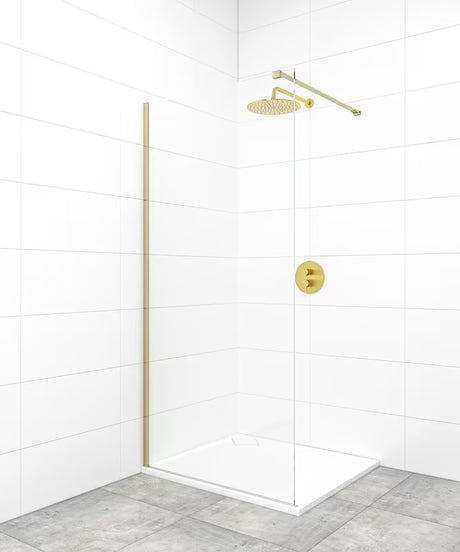 Mosiężne ramię stabilizujące w złotym odcieniu pro walk-in do ścianki prysznicowej SAT Walk-In
