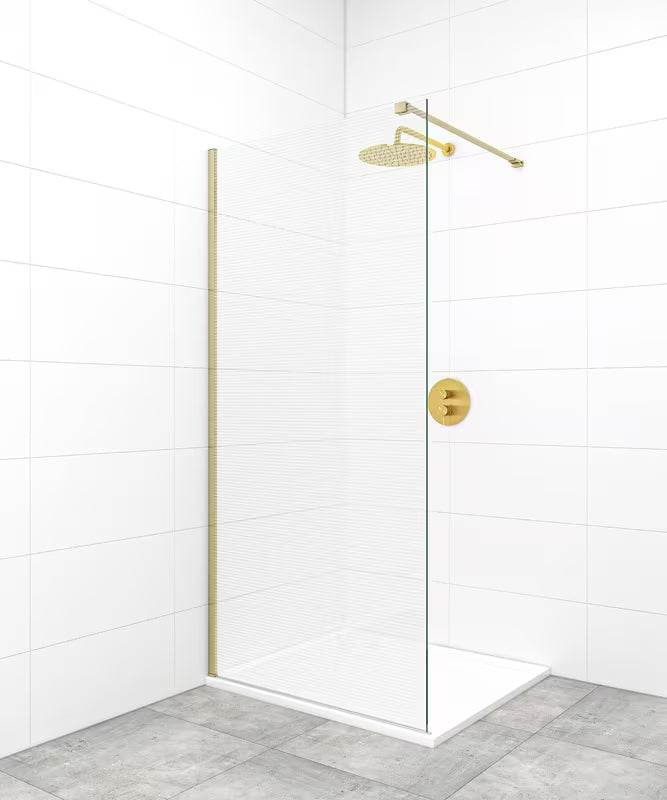 Mosiężne ramię stabilizujące w złotym odcieniu pro walk-in do ścianki prysznicowej SAT Walk-In