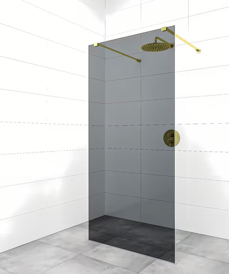Wspornik stabilizujący pro walk-in do ścianki prysznicowej SAT Walk-In w wykończeniu PVD gun metal
