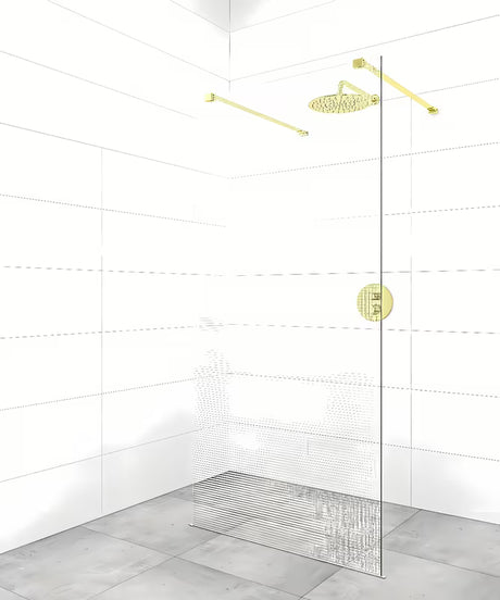 Wspornik stabilizujący pro walk-in do ścianki prysznicowej SAT Walk-In w wykończeniu PVD gun metal