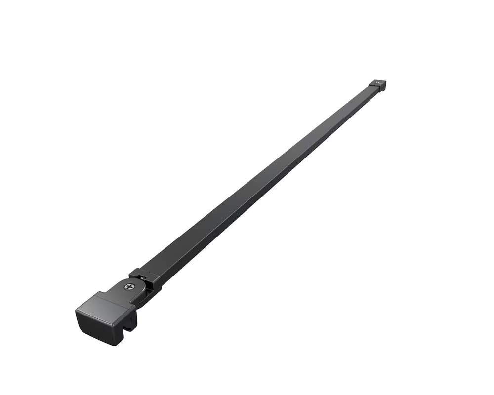 Czarne ramię stabilizujące SAT Walk-in z przegubami pro stabilnego mocowania walk-in szyby