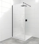 Czarne ramię stabilizujące SAT Walk-in z przegubami pro stabilnego mocowania walk-in szyby