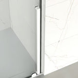 Ścianka prysznicowa Walk‑in- SAT Walk-In Xmotion 110x200 cm z białymi profilami i przezroczystym szkłem