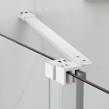 Ścianka prysznicowa Walk‑in- SAT Walk-In Xmotion 110x200 cm z białymi profilami i przezroczystym szkłem