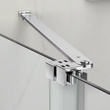 Drzwi prysznicowe wnękowy SAT Xmotion 110 cm w połyskującym chromie z przezroczystym szkłem bezramowym