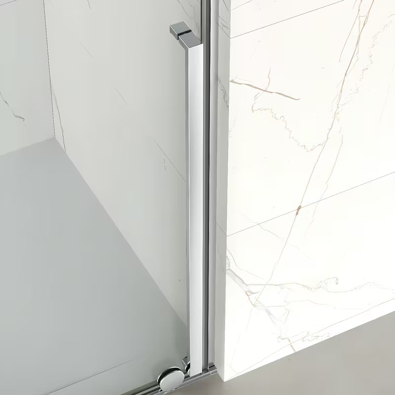 Drzwi prysznicowe wnękowy SAT Xmotion 110 cm w połyskującym chromie z przezroczystym szkłem bezramowym