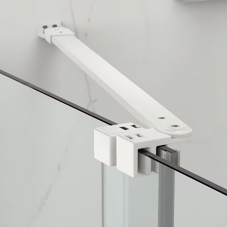 Kabina prysznicowa prostokątna SAT Xmotion 110x80 cm w kolorze białym, z przezroczystym szkłem i drzwiami przesuwnymi.