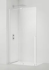 Ścianka prysznicowa Walk‑in- SAT Walk-In Xmotion 120 cm ze szkłem transparentnym i białymi profilami
