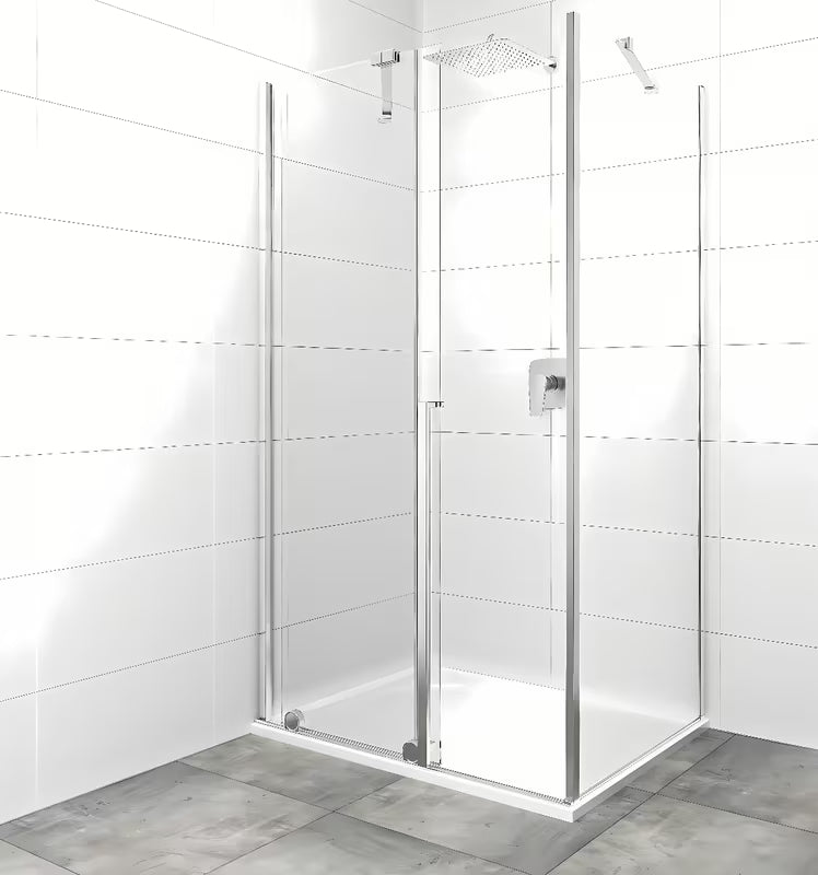 Kabina prysznicowa SAT Xmotion 120x80 cm z przezroczystym szkłem, z drzwiami przesuwnymi i w chromowanym wykończeniu