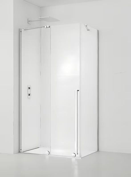 Kabina prysznicowa SAT Xmotion 140x90 cm z przezroczystym szkłem, systemem przesuwnym i wykończeniem chrom